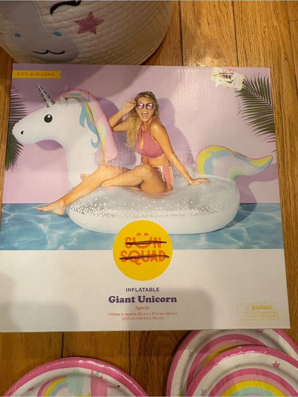 11 piece UNICORN BUNDLE! Rug, shower curtain bin raft frame & more!